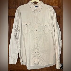 Wrangler Western Beige Button Twill Shirt Men XL Painted Desert MP3482T